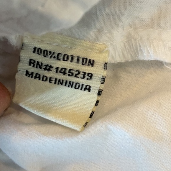 Sim & Sam white cropped tank top w/ smoked waist Size L - Picture 4 of 4